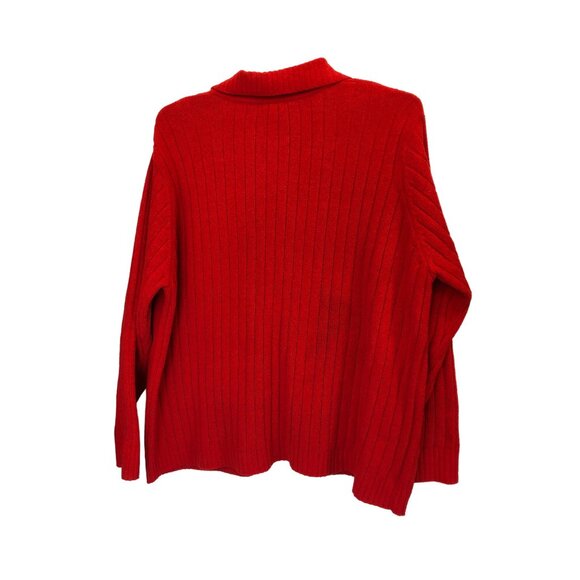 Vintage Classic Elements Woman Red Zip up Sweater Pre-Owned Size 24-26W - Picture 8 of 9